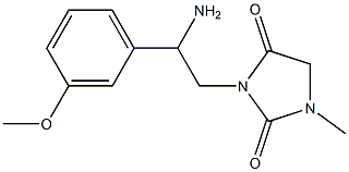 3-[2-amino-2-(3-methoxyphenyl)ethyl]-1-methylimidazolidine-2,4-dione 구조식 이미지