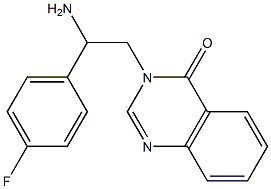 3-[2-amino-2-(4-fluorophenyl)ethyl]-3,4-dihydroquinazolin-4-one 구조식 이미지