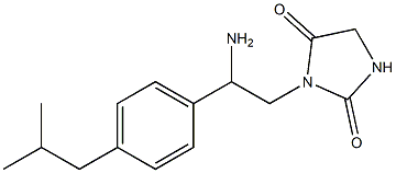 3-[2-amino-2-(4-isobutylphenyl)ethyl]imidazolidine-2,4-dione Structure