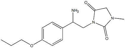 3-[2-amino-2-(4-propoxyphenyl)ethyl]-1-methylimidazolidine-2,4-dione 구조식 이미지