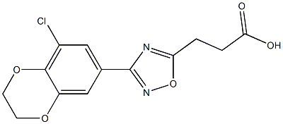 3-[3-(8-chloro-2,3-dihydro-1,4-benzodioxin-6-yl)-1,2,4-oxadiazol-5-yl]propanoic acid Structure