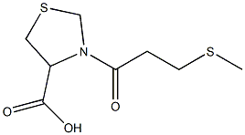 3-[3-(methylsulfanyl)propanoyl]-1,3-thiazolidine-4-carboxylic acid Structure