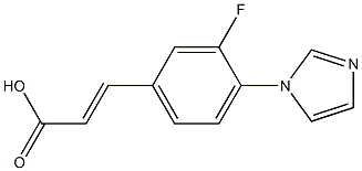 3-[3-fluoro-4-(1H-imidazol-1-yl)phenyl]prop-2-enoic acid 구조식 이미지