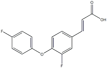 3-[3-fluoro-4-(4-fluorophenoxy)phenyl]prop-2-enoic acid Structure