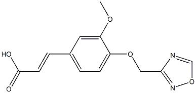 3-[3-methoxy-4-(1,2,4-oxadiazol-3-ylmethoxy)phenyl]prop-2-enoic acid 구조식 이미지