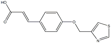 3-[4-(1,3-thiazol-4-ylmethoxy)phenyl]acrylic acid 구조식 이미지