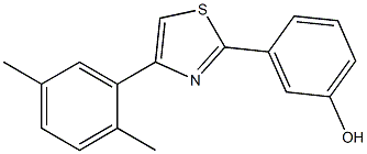 3-[4-(2,5-dimethylphenyl)-1,3-thiazol-2-yl]phenol 구조식 이미지