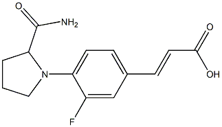 3-[4-(2-carbamoylpyrrolidin-1-yl)-3-fluorophenyl]prop-2-enoic acid 구조식 이미지