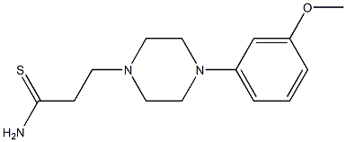 3-[4-(3-methoxyphenyl)piperazin-1-yl]propanethioamide 구조식 이미지