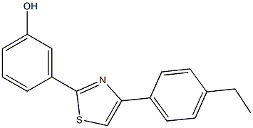 3-[4-(4-ethylphenyl)-1,3-thiazol-2-yl]phenol 구조식 이미지