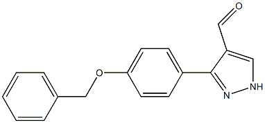 3-[4-(benzyloxy)phenyl]-1H-pyrazole-4-carbaldehyde 구조식 이미지