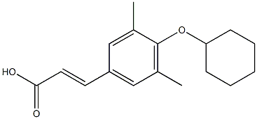 3-[4-(cyclohexyloxy)-3,5-dimethylphenyl]prop-2-enoic acid 구조식 이미지