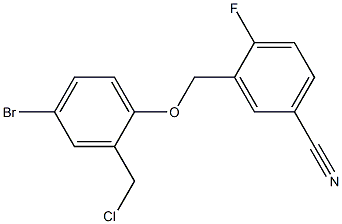 3-[4-bromo-2-(chloromethyl)phenoxymethyl]-4-fluorobenzonitrile Structure