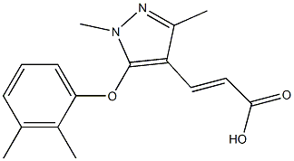 3-[5-(2,3-dimethylphenoxy)-1,3-dimethyl-1H-pyrazol-4-yl]prop-2-enoic acid 구조식 이미지