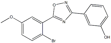 3-[5-(2-bromo-5-methoxyphenyl)-1,2,4-oxadiazol-3-yl]phenol Structure