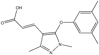 3-[5-(3,5-dimethylphenoxy)-1,3-dimethyl-1H-pyrazol-4-yl]prop-2-enoic acid Structure