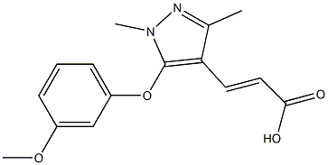 3-[5-(3-methoxyphenoxy)-1,3-dimethyl-1H-pyrazol-4-yl]prop-2-enoic acid Structure