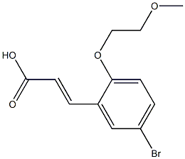 3-[5-bromo-2-(2-methoxyethoxy)phenyl]prop-2-enoic acid 구조식 이미지