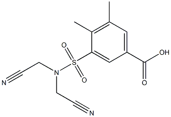 3-[bis(cyanomethyl)sulfamoyl]-4,5-dimethylbenzoic acid Structure