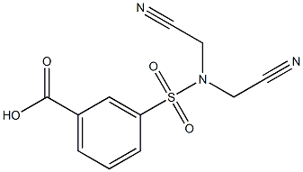 3-[bis(cyanomethyl)sulfamoyl]benzoic acid Structure