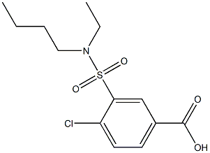 3-[butyl(ethyl)sulfamoyl]-4-chlorobenzoic acid Structure