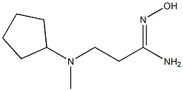 3-[cyclopentyl(methyl)amino]-N'-hydroxypropanimidamide Structure