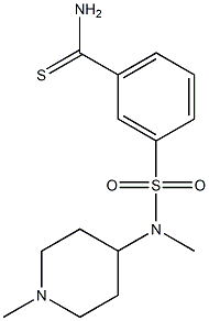 3-[methyl(1-methylpiperidin-4-yl)sulfamoyl]benzene-1-carbothioamide Structure