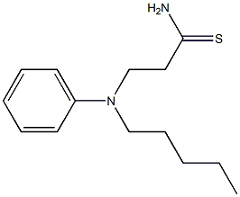 3-[pentyl(phenyl)amino]propanethioamide 구조식 이미지