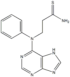 3-[phenyl(7H-purin-6-yl)amino]propanethioamide Structure