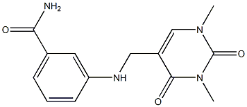 3-{[(1,3-dimethyl-2,4-dioxo-1,2,3,4-tetrahydropyrimidin-5-yl)methyl]amino}benzamide Structure