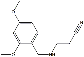 3-{[(2,4-dimethoxyphenyl)methyl]amino}propanenitrile Structure