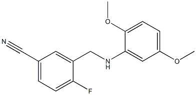 3-{[(2,5-dimethoxyphenyl)amino]methyl}-4-fluorobenzonitrile Structure