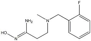 3-{[(2-fluorophenyl)methyl](methyl)amino}-N'-hydroxypropanimidamide 구조식 이미지