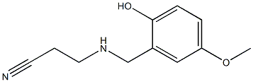 3-{[(2-hydroxy-5-methoxyphenyl)methyl]amino}propanenitrile Structure