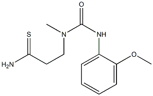 3-{[(2-methoxyphenyl)carbamoyl](methyl)amino}propanethioamide Structure