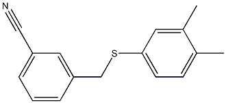 3-{[(3,4-dimethylphenyl)sulfanyl]methyl}benzonitrile Structure