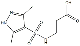 3-{[(3,5-dimethyl-1H-pyrazol-4-yl)sulfonyl]amino}propanoic acid Structure