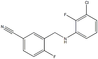 3-{[(3-chloro-2-fluorophenyl)amino]methyl}-4-fluorobenzonitrile Structure