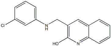 3-{[(3-chlorophenyl)amino]methyl}quinolin-2-ol 구조식 이미지