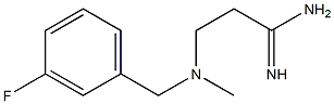 3-{[(3-fluorophenyl)methyl](methyl)amino}propanimidamide 구조식 이미지