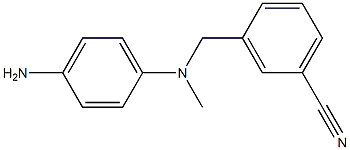 3-{[(4-aminophenyl)(methyl)amino]methyl}benzonitrile 구조식 이미지
