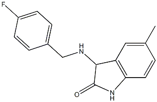 3-{[(4-fluorophenyl)methyl]amino}-5-methyl-2,3-dihydro-1H-indol-2-one Structure