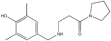 3-{[(4-hydroxy-3,5-dimethylphenyl)methyl]amino}-1-(pyrrolidin-1-yl)propan-1-one Structure