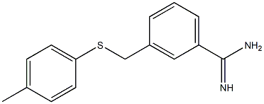 3-{[(4-methylphenyl)sulfanyl]methyl}benzene-1-carboximidamide Structure