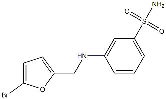 3-{[(5-bromofuran-2-yl)methyl]amino}benzene-1-sulfonamide Structure