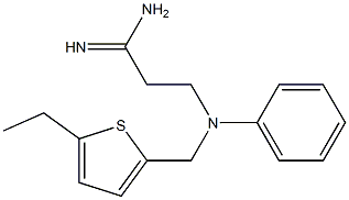 3-{[(5-ethylthiophen-2-yl)methyl](phenyl)amino}propanimidamide 구조식 이미지