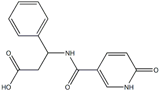 3-{[(6-oxo-1,6-dihydropyridin-3-yl)carbonyl]amino}-3-phenylpropanoic acid Structure