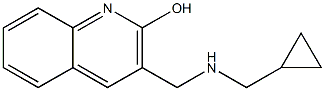 3-{[(cyclopropylmethyl)amino]methyl}quinolin-2-ol 구조식 이미지