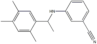 3-{[1-(2,4,5-trimethylphenyl)ethyl]amino}benzonitrile Structure