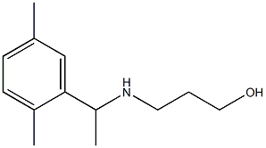 3-{[1-(2,5-dimethylphenyl)ethyl]amino}propan-1-ol Structure